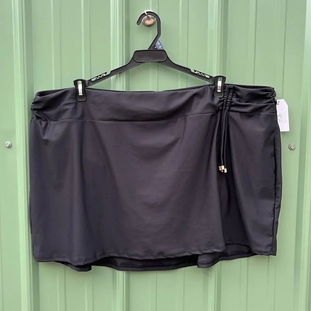 Women's Plus Side Tie Swim Skirt, Size 3X